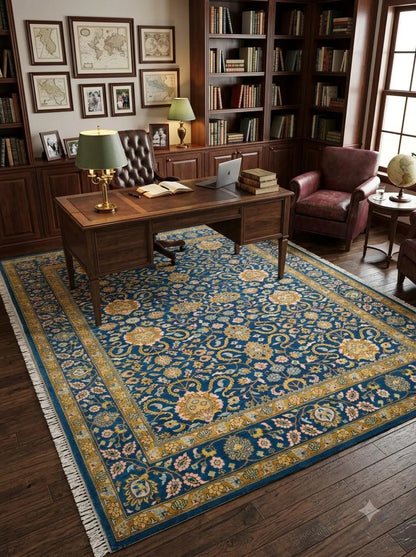 Royal Persian Garden Hand Knotted Wool Area Rug