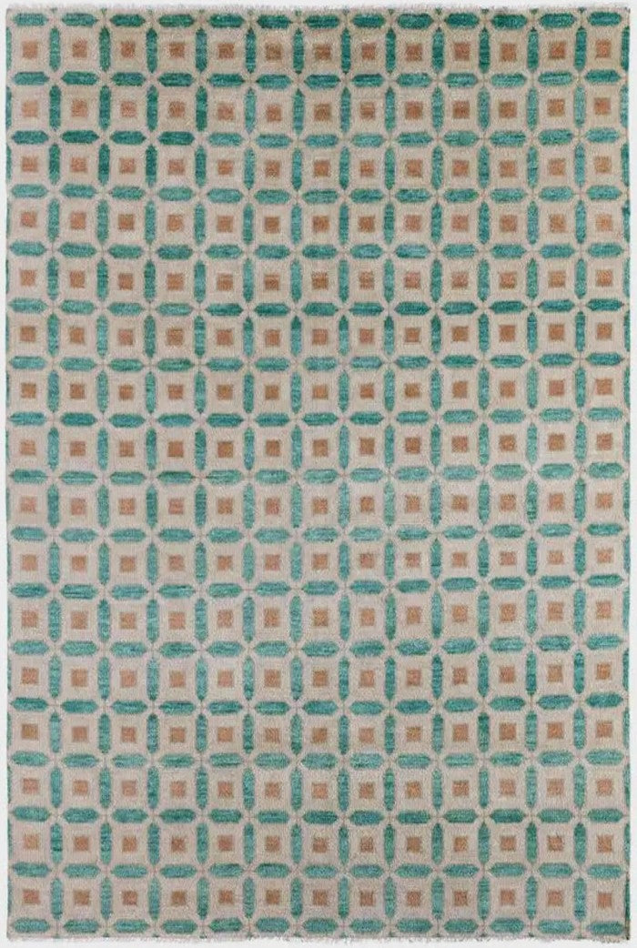 Hand Knotted Wool Oushak Rug Turkish Area Rug