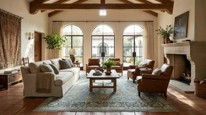 Handmade Wool Oushak Luxury Vintage Turkish Style carpet