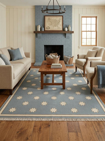 Scandinavian Hand Knotted Wool Rug US UK Interior Decor