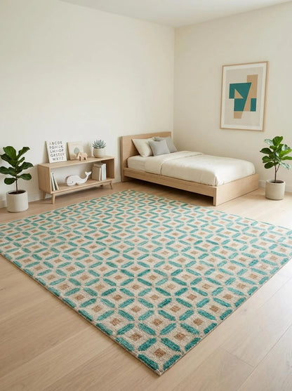 Hand Knotted Wool Oushak Rug Turkish Area Rug