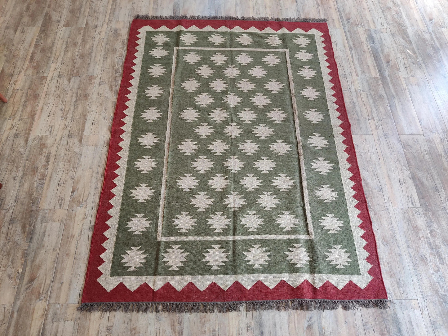 Highland Mesa Handmade Wool Jute Rug