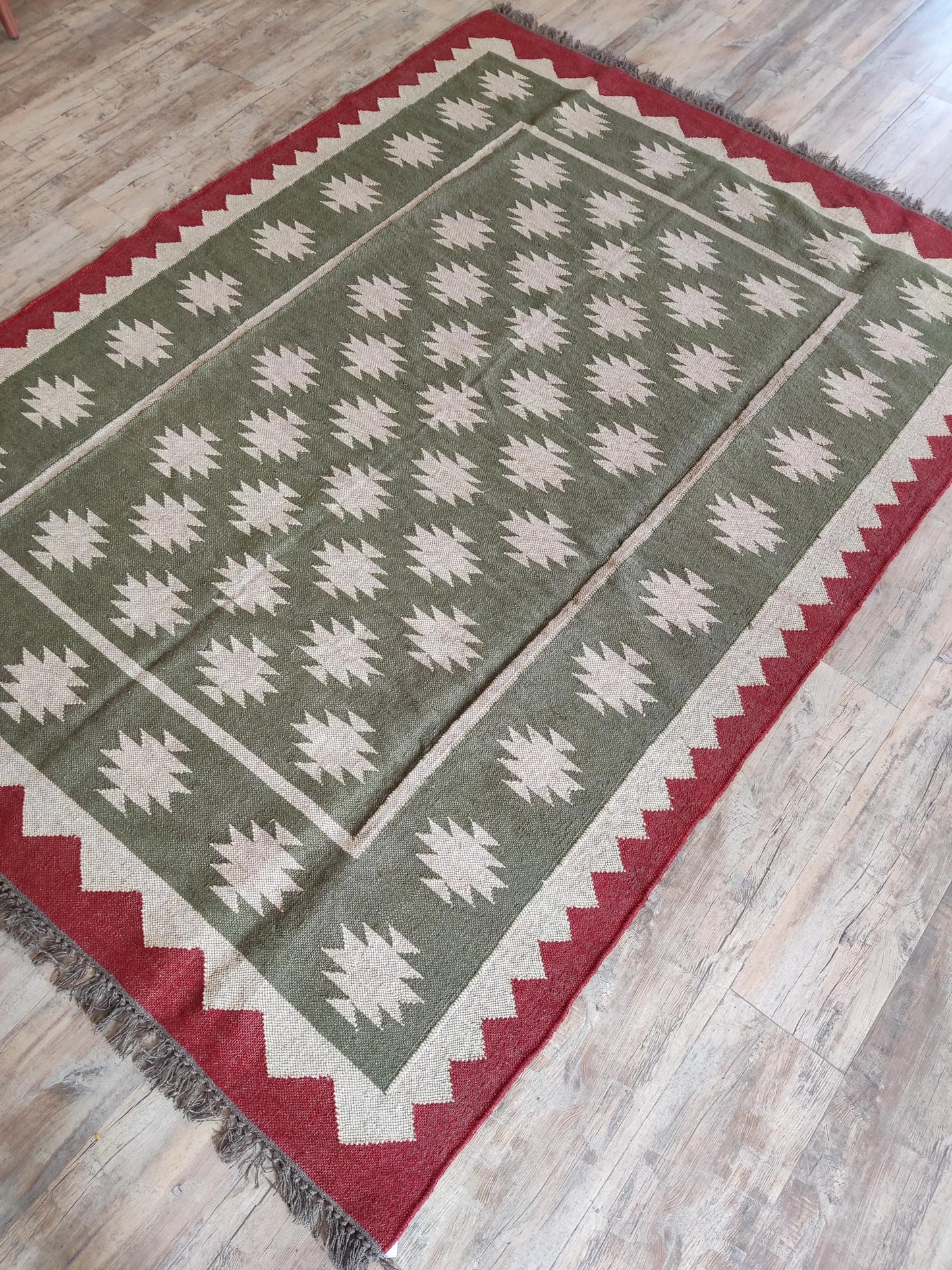 Highland Mesa Handmade Wool Jute Rug