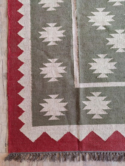 Highland Mesa Handmade Wool Jute Rug