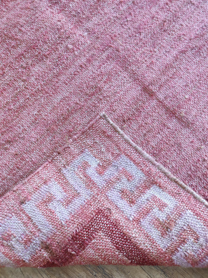 Modern Farmhouse Minimalist Red & Tan Reversible Carpet