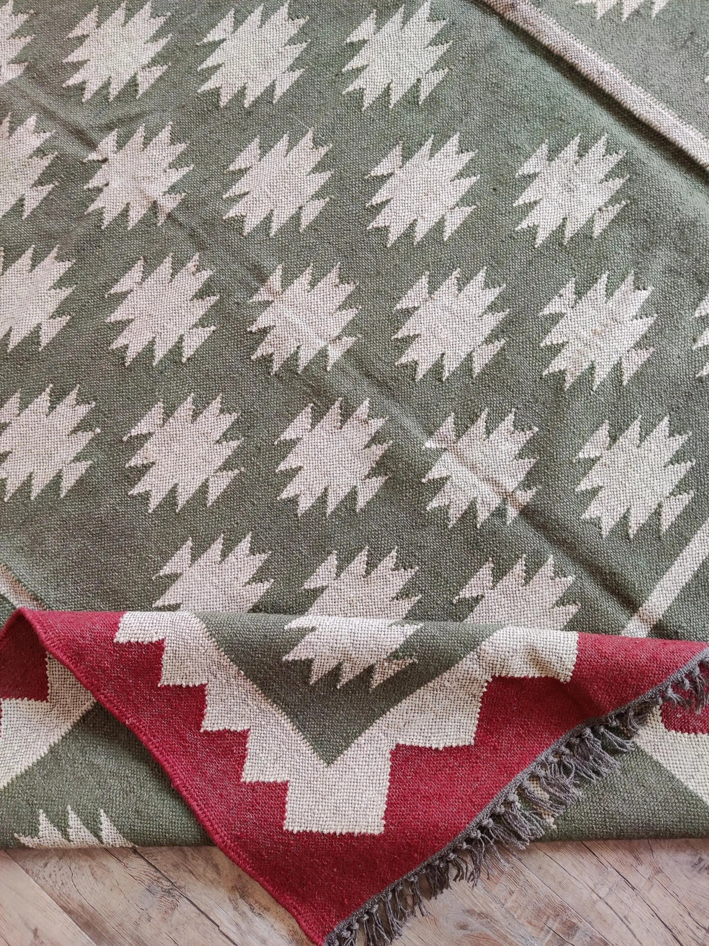 Highland Mesa Handmade Wool Jute Rug