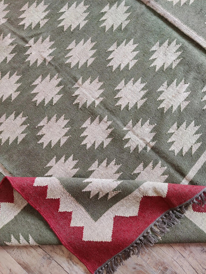 Highland Mesa Handmade Wool Jute Rug