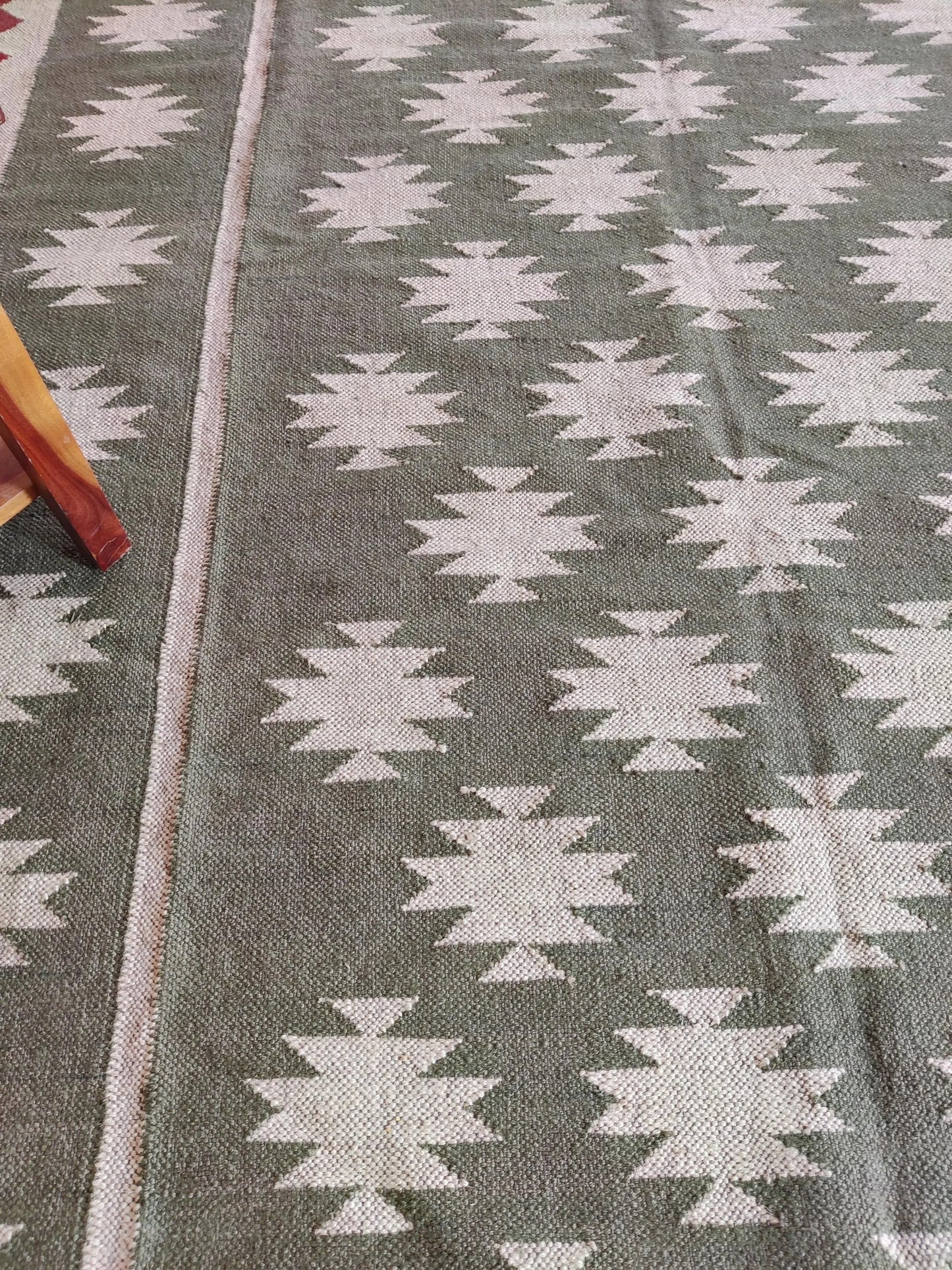 Highland Mesa Handmade Wool Jute Rug