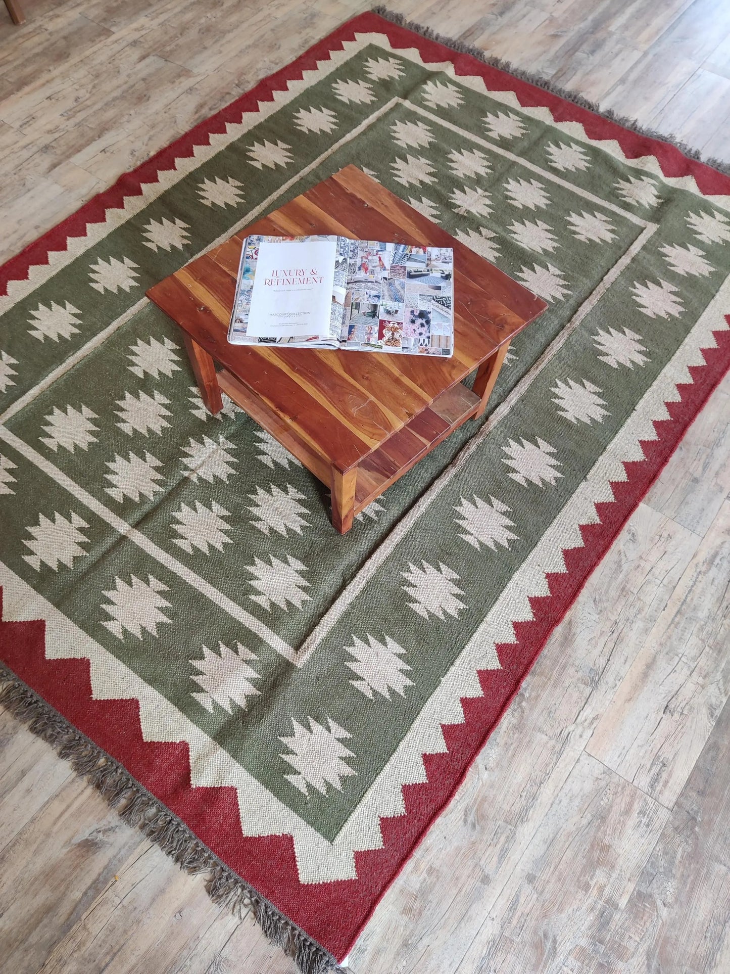 Highland Mesa Handmade Wool Jute Rug