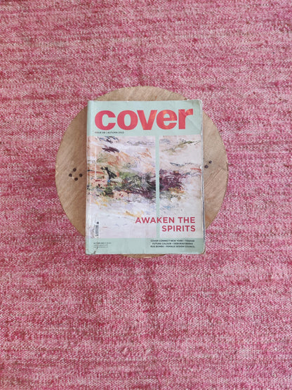 Modern Farmhouse Minimalist Red & Tan Reversible Carpet