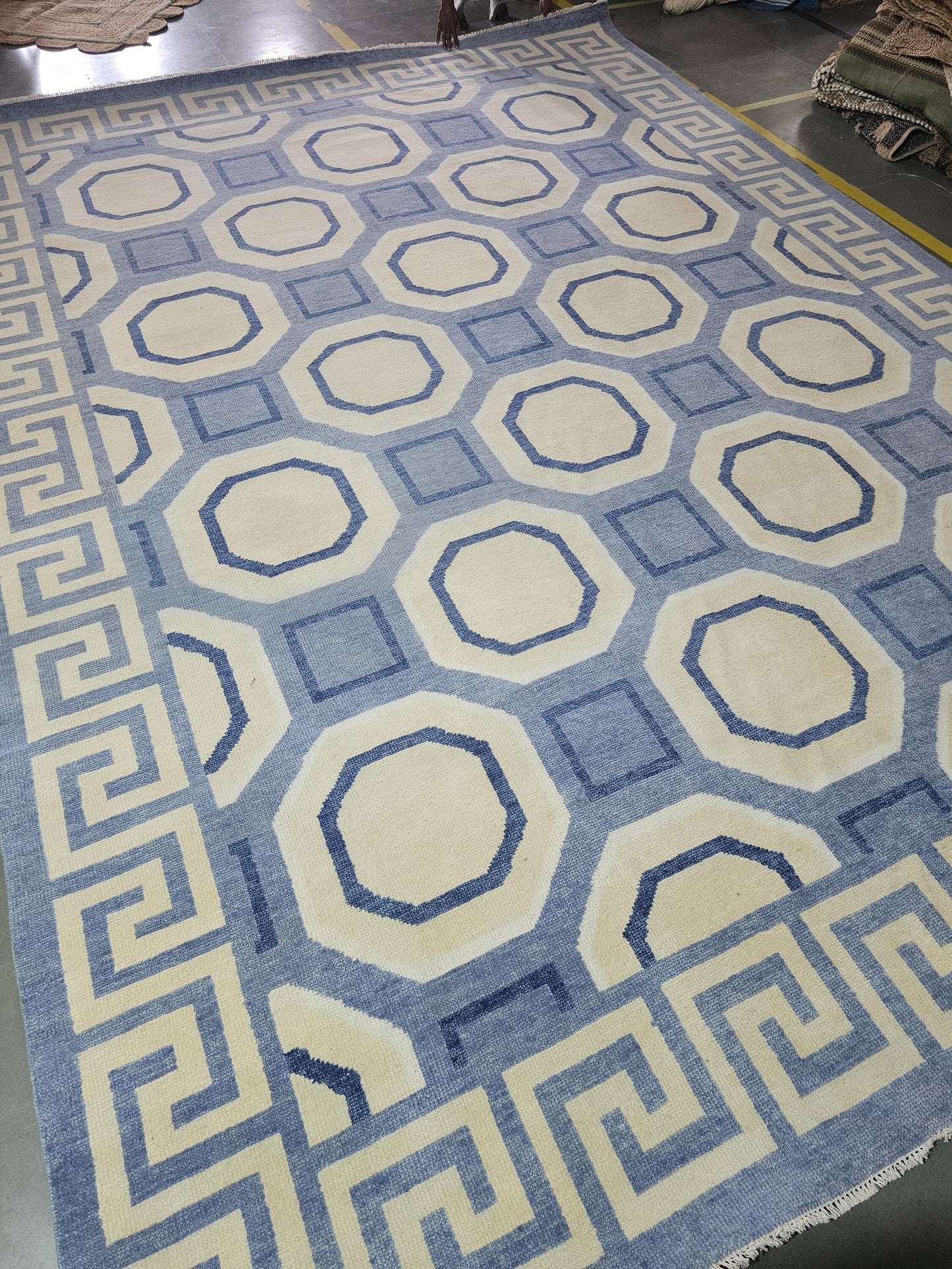 Metropolis Octagon Hand-Knotted Wool Contemporary Geometric Rug