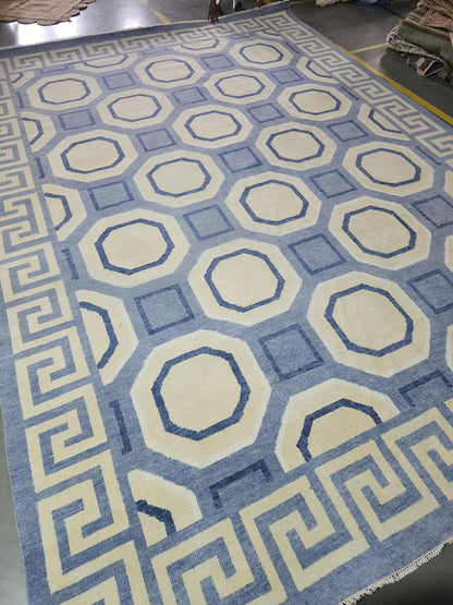 Metropolis Octagon Hand-Knotted Wool Contemporary Geometric Rug