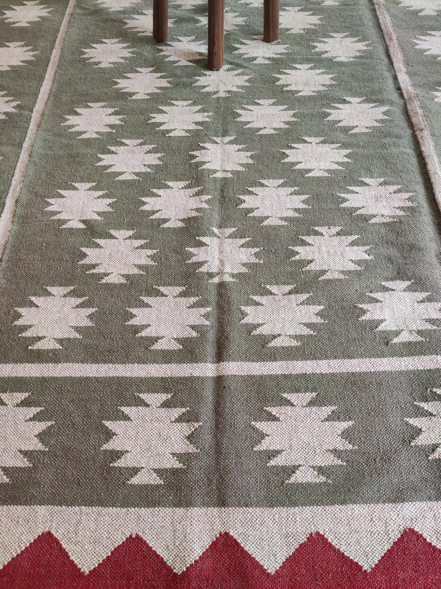 Highland Mesa Handmade Wool Jute Rug