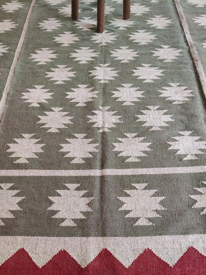 Highland Mesa Handmade Wool Jute Rug