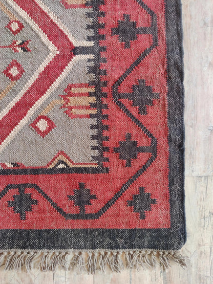 Rectangle Shape Vintage Dhurrie Oriental Kilim Rug