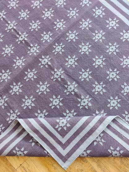 Mauve Lavender Geometric Starburst Area Rug