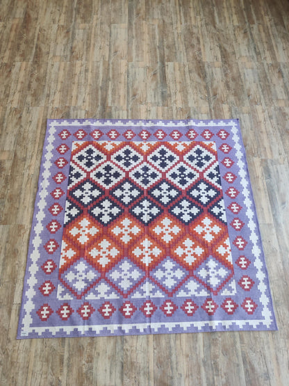 Sunset Ombre Tribal Cross Pattern Area Rug for Living Room Rug