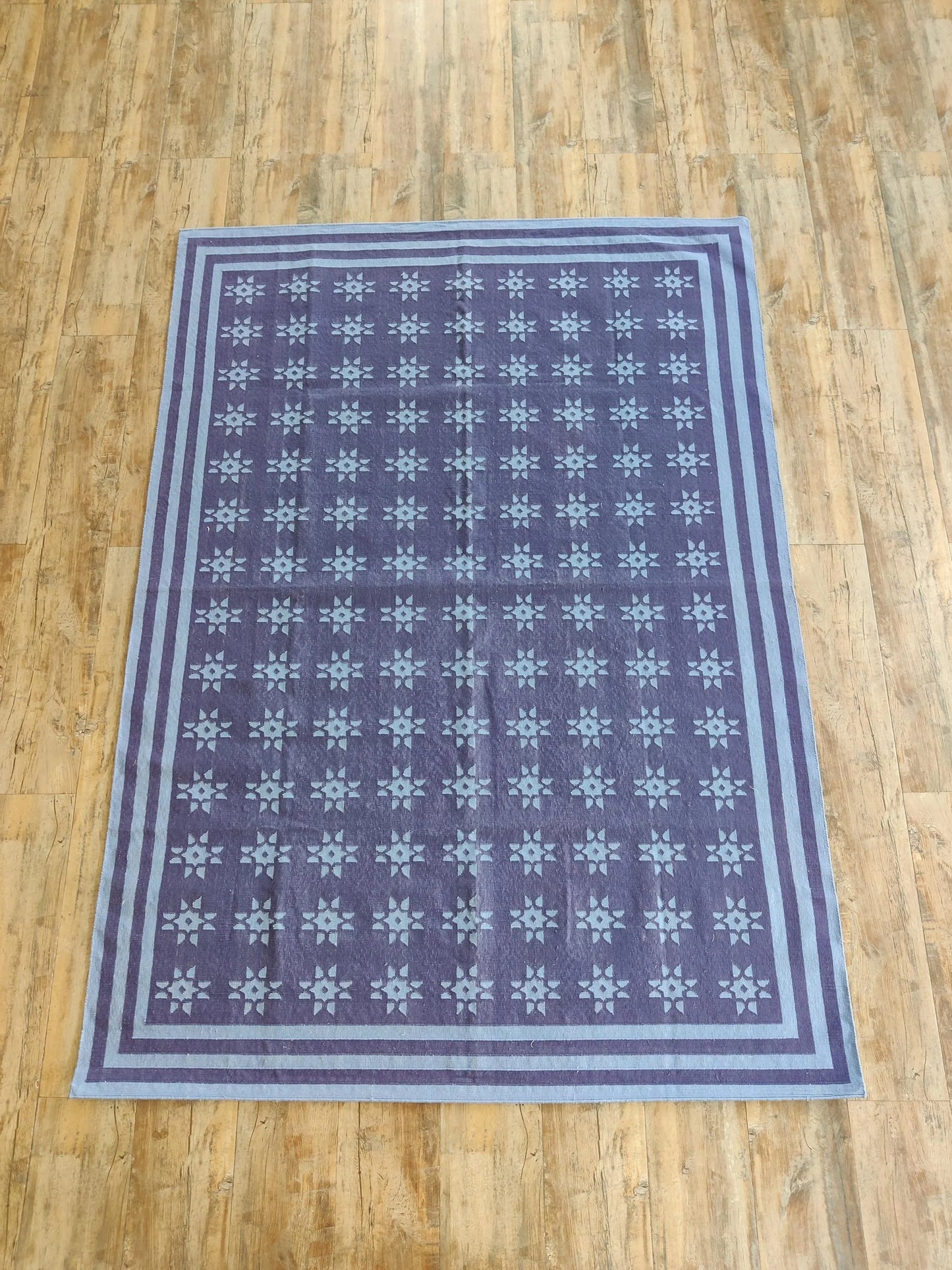Mauve Lavender Geometric Starburst Area Rug