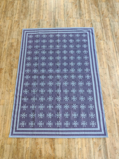 Mauve Lavender Geometric Starburst Area Rug