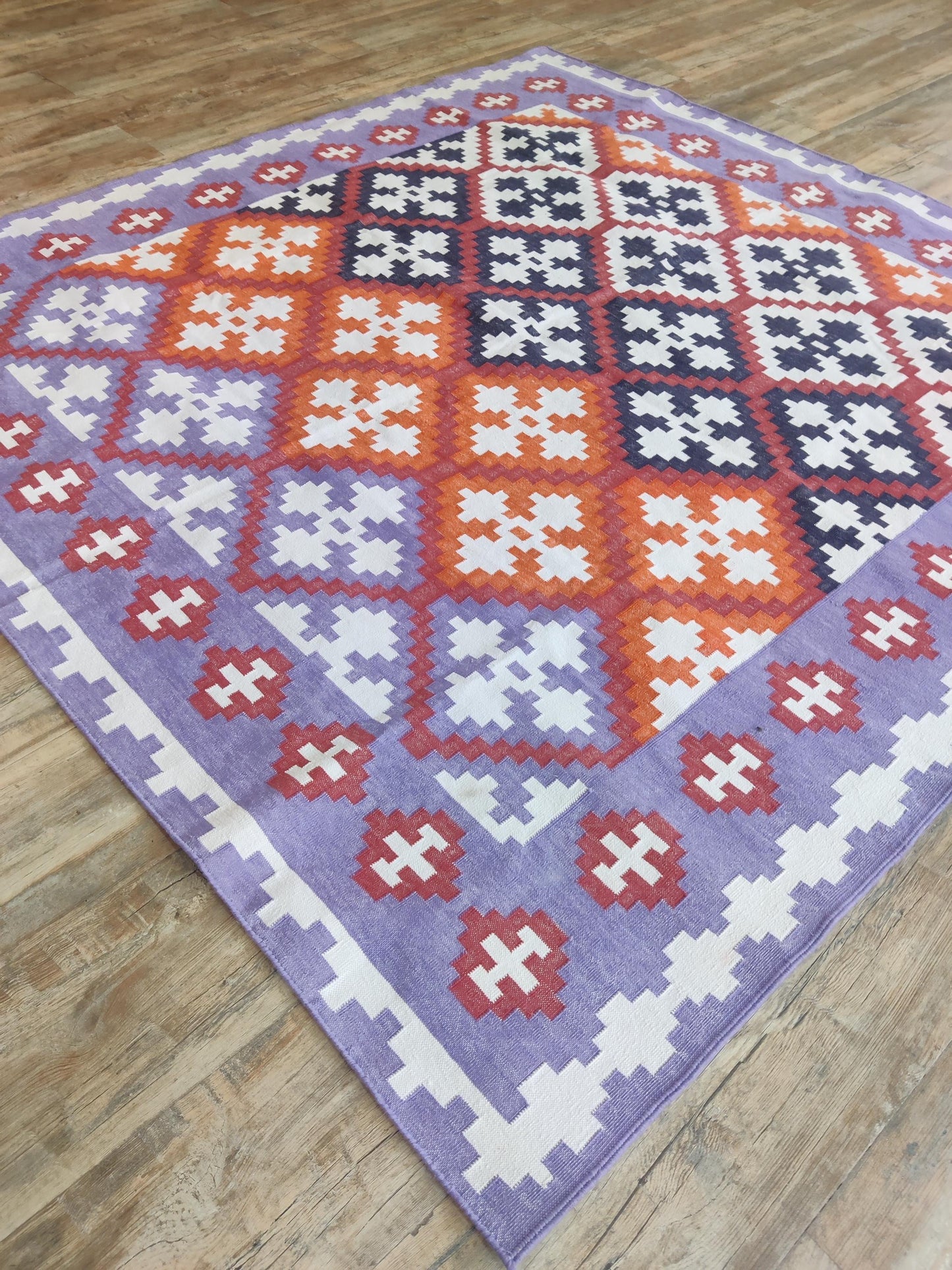 Sunset Ombre Tribal Cross Pattern Area Rug for Living Room Rug