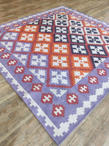 Sunset Ombre Tribal Cross Pattern Area Rug for Living Room Rug