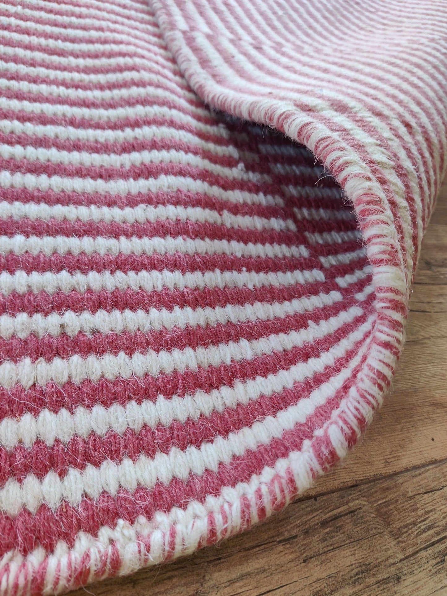 Organic Fiber Rust Red Dhurrie Artisan Crafted Sustainable Home Decor