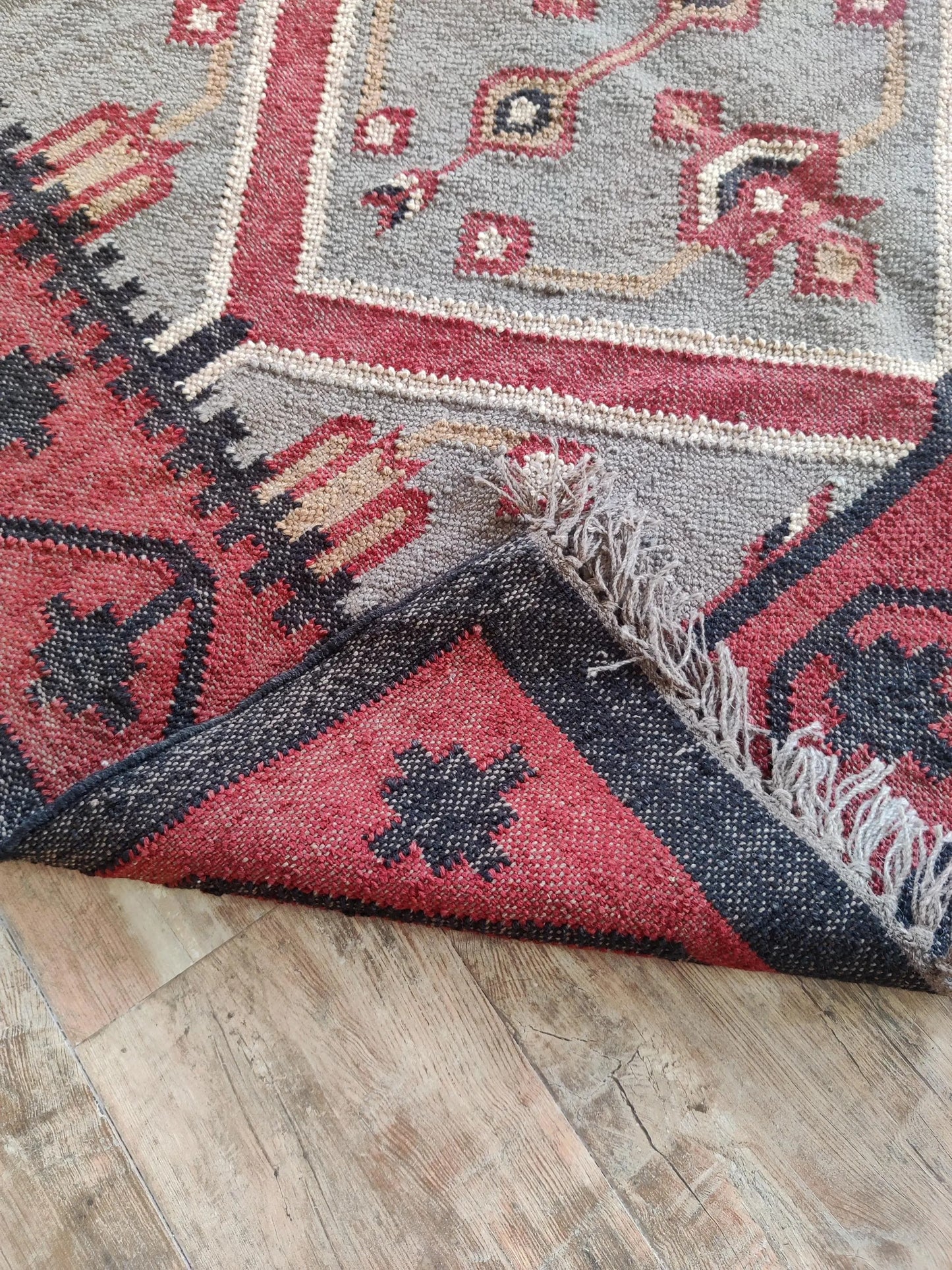 Rectangle Shape Vintage Dhurrie Oriental Kilim Rug