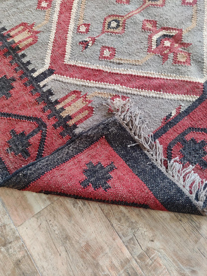 Rectangle Shape Vintage Dhurrie Oriental Kilim Rug