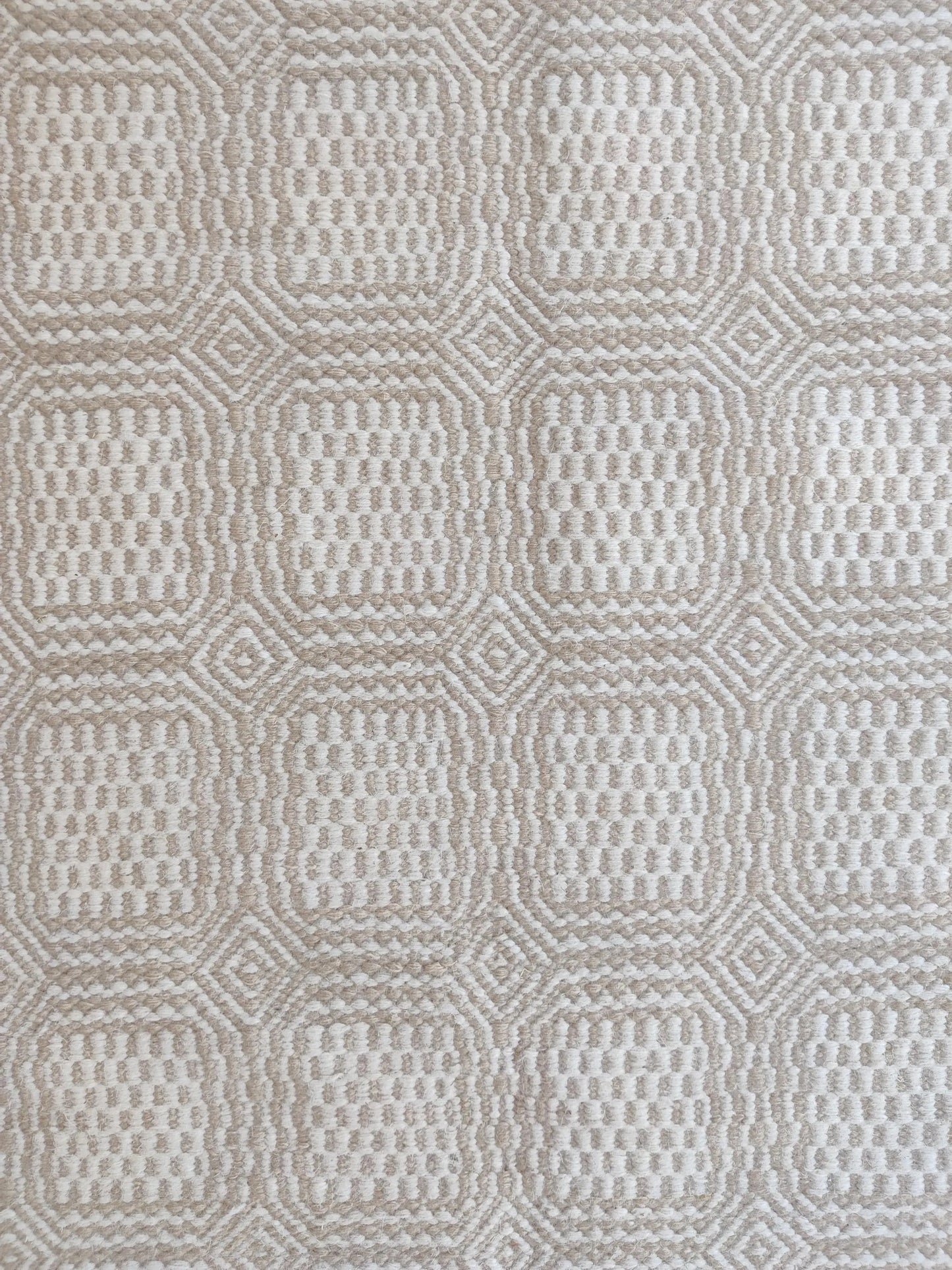 Sophisticated Neutrality Intricate Relief in Natural Wool