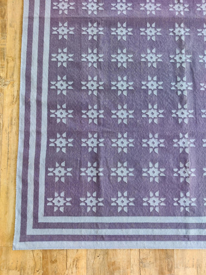 Mauve Lavender Geometric Starburst Area Rug