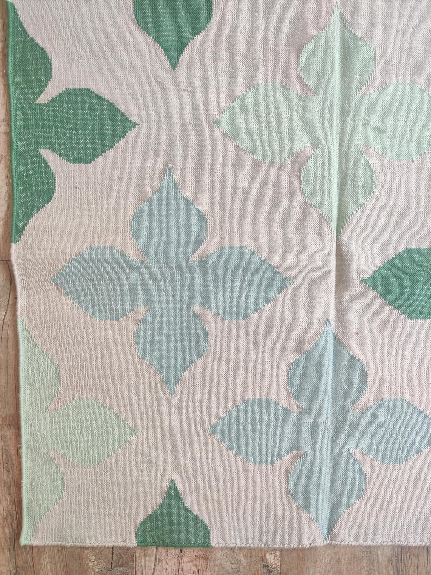 Muted Pink and Mint Green Flat Weave Rug Aesthetic Grandmillennial Home Decor Rug
