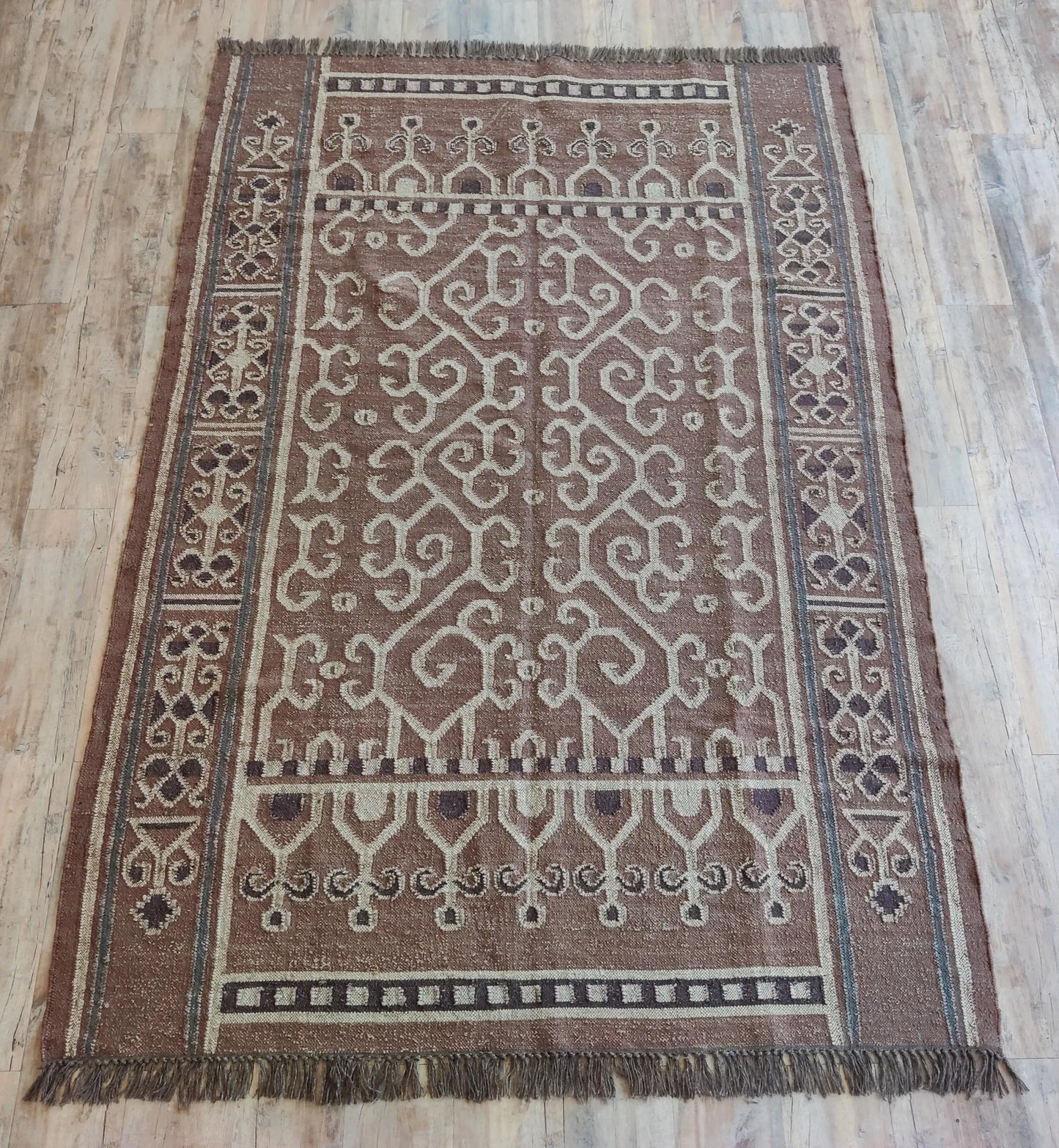 Aztec Maze Antique Tribal Pattern Rug
