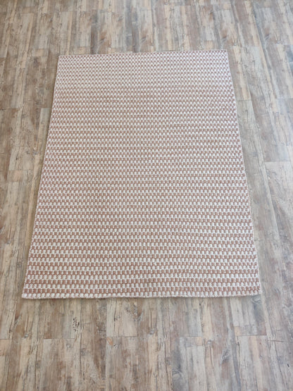 Earth Tone Grainy Pattern - Sustainable Handloom Living Room Rug