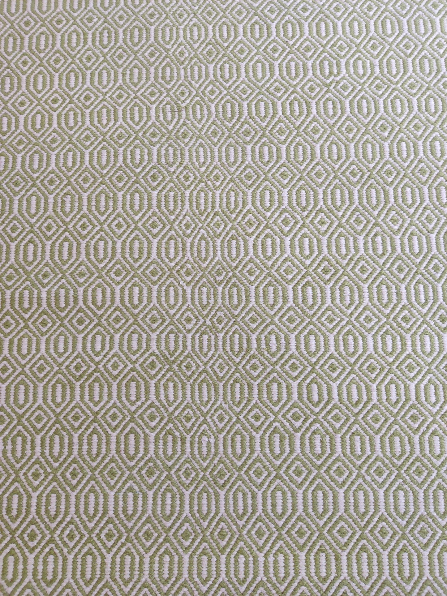 Emerald Moss Lattice Premium Handloom Living Room Carpet