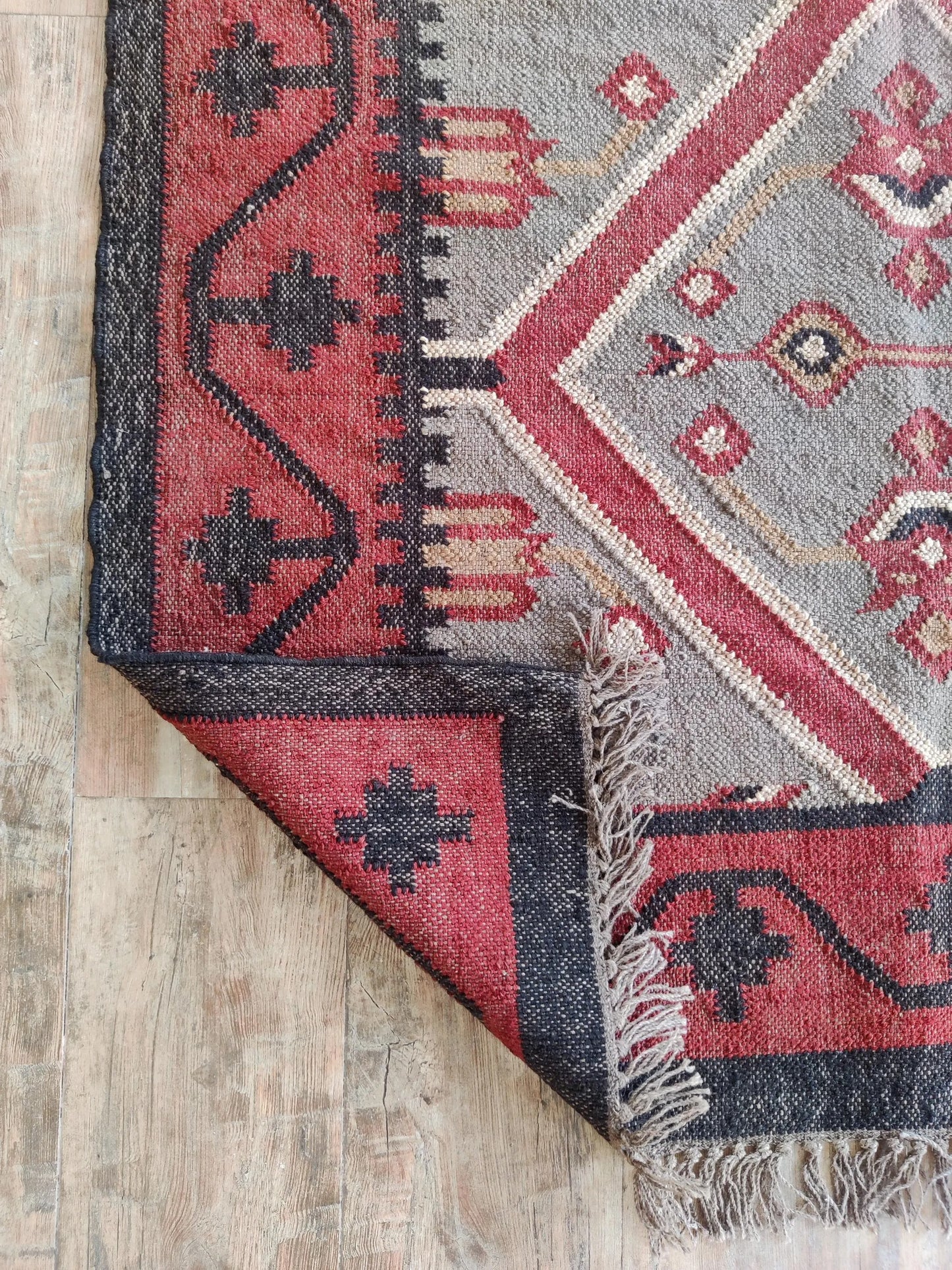 Rectangle Shape Vintage Dhurrie Oriental Kilim Rug