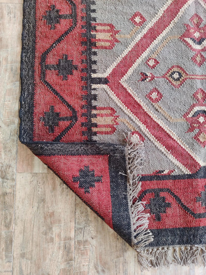 Rectangle Shape Vintage Dhurrie Oriental Kilim Rug