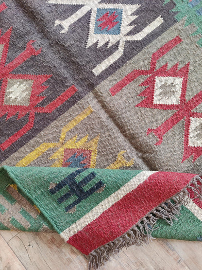Geometric Tribal Design Multicolor Bohemian Home Decor Rug