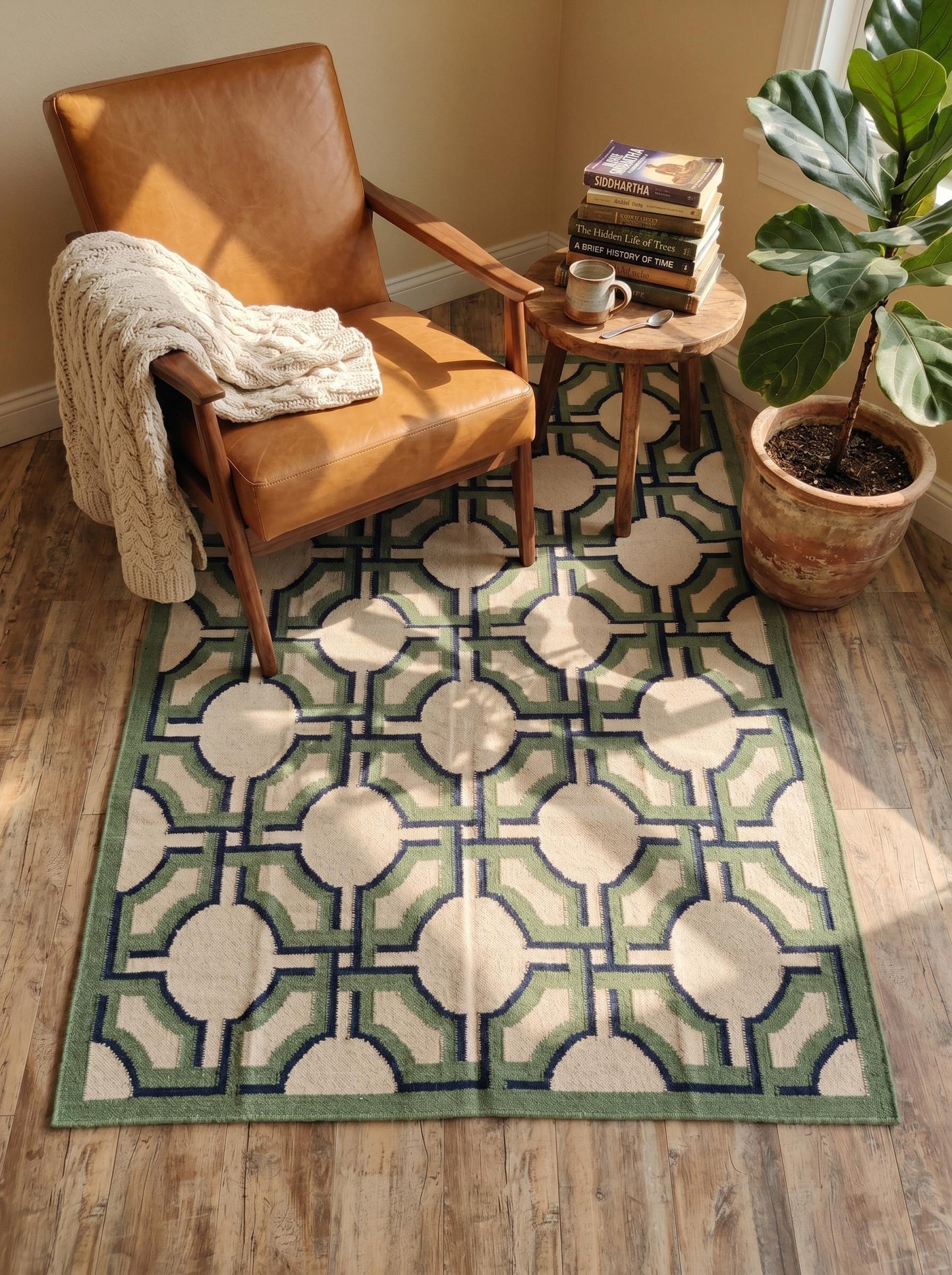Sage Imperial Trellis andwoven Luxury Geometric Rug