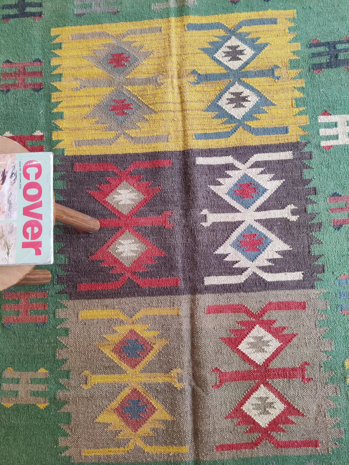 Geometric Tribal Design Multicolor Bohemian Home Decor Rug