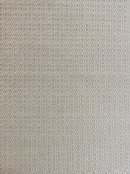 Olive Green Wool Rug Intricate Lattice Diamond Pattern