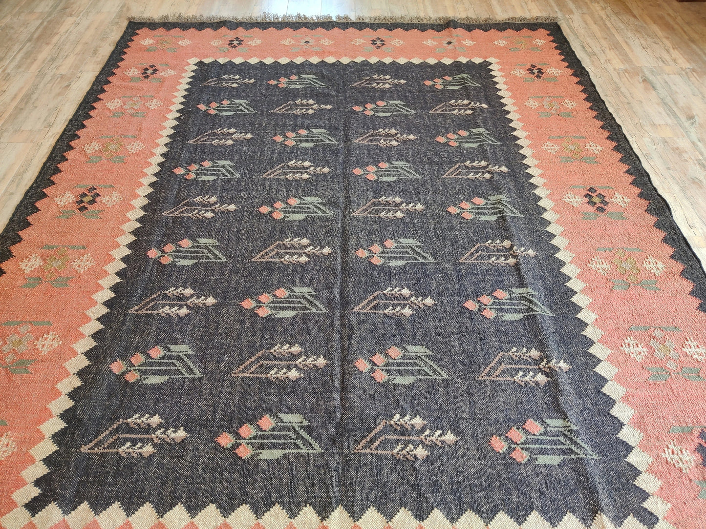 Desert Bloom Heritage Durable Rustic Floor Decor rug
