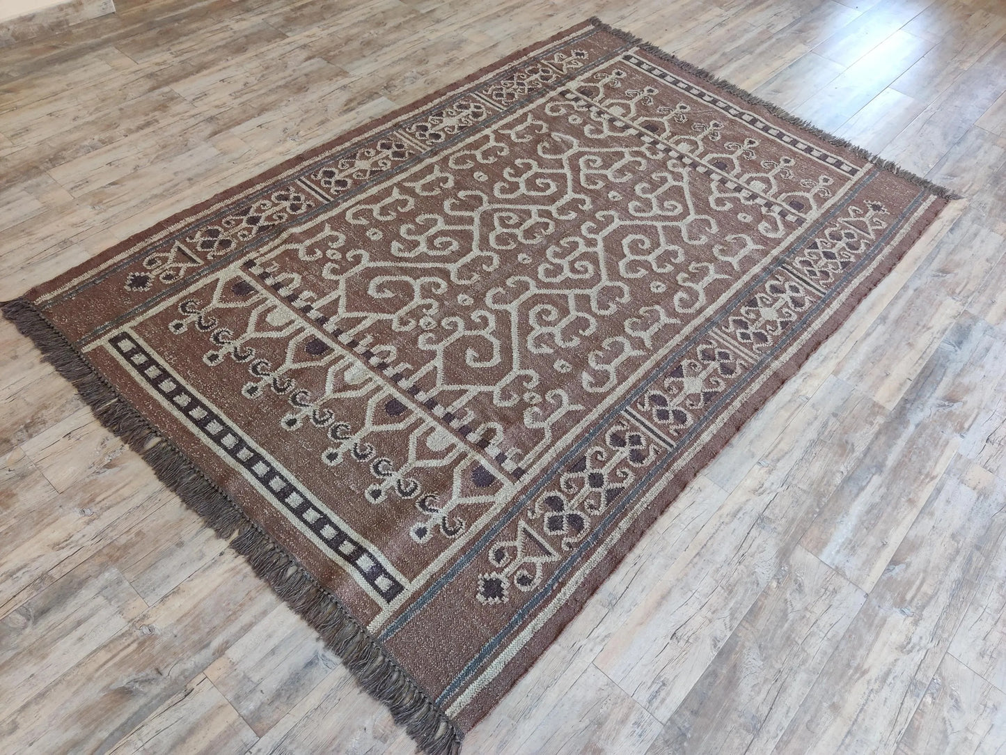 Aztec Maze Antique Tribal Pattern Rug