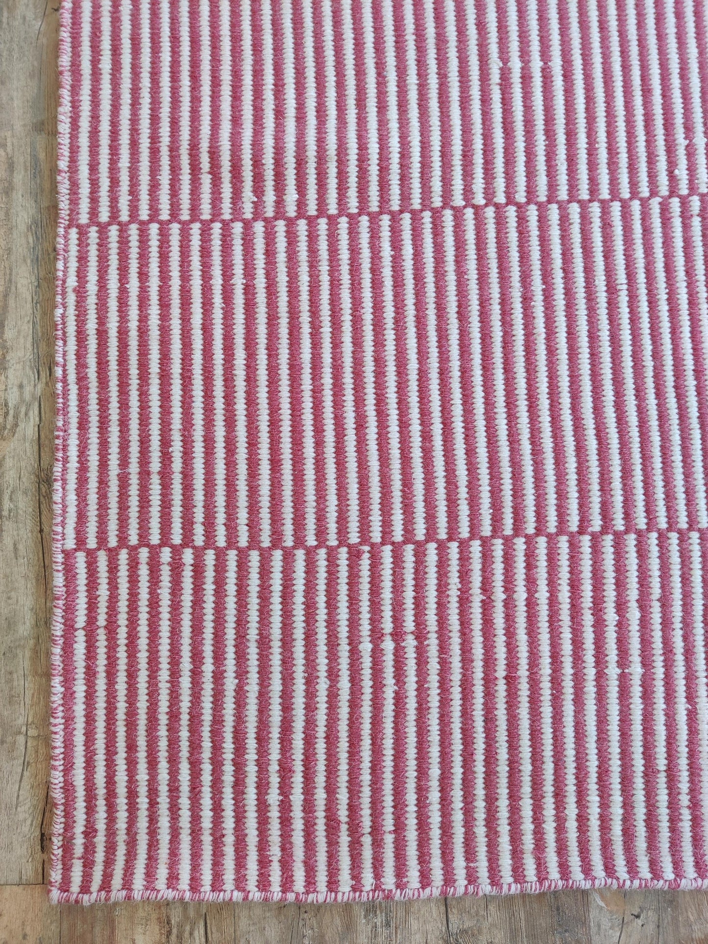Organic Fiber Rust Red Dhurrie Artisan Crafted Sustainable Home Decor