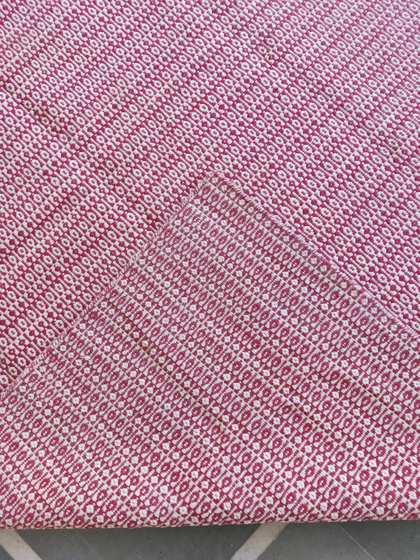 Organic Fiber Rust Red Dhurrie | Artisan Crafted Sustainable Home Decor