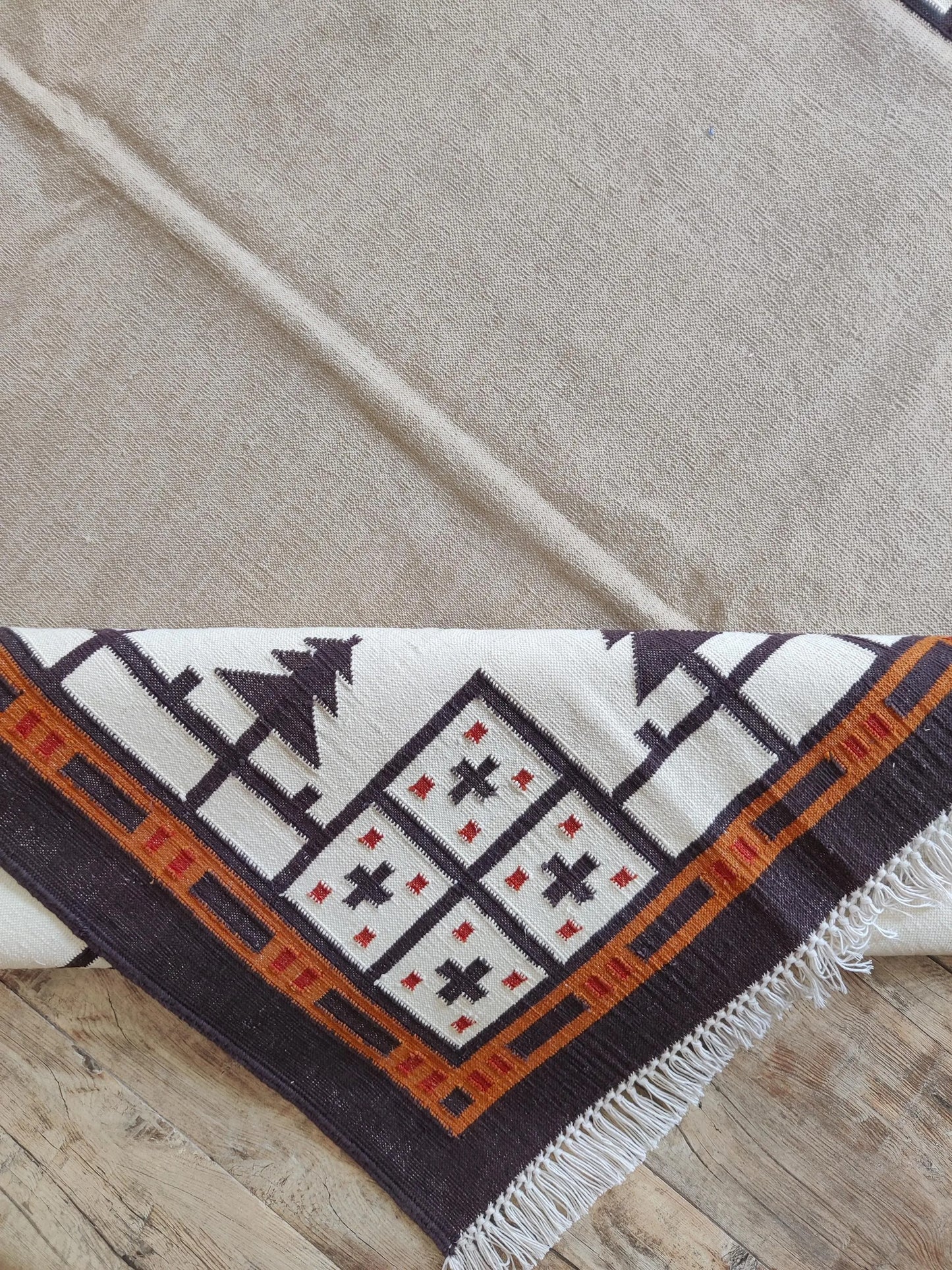 Sierra Southwestern Native American Style Dhurrie rug