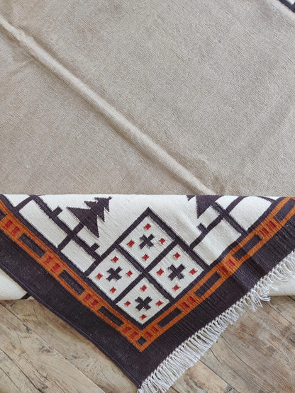 Sierra Southwestern Native American Style Dhurrie rug