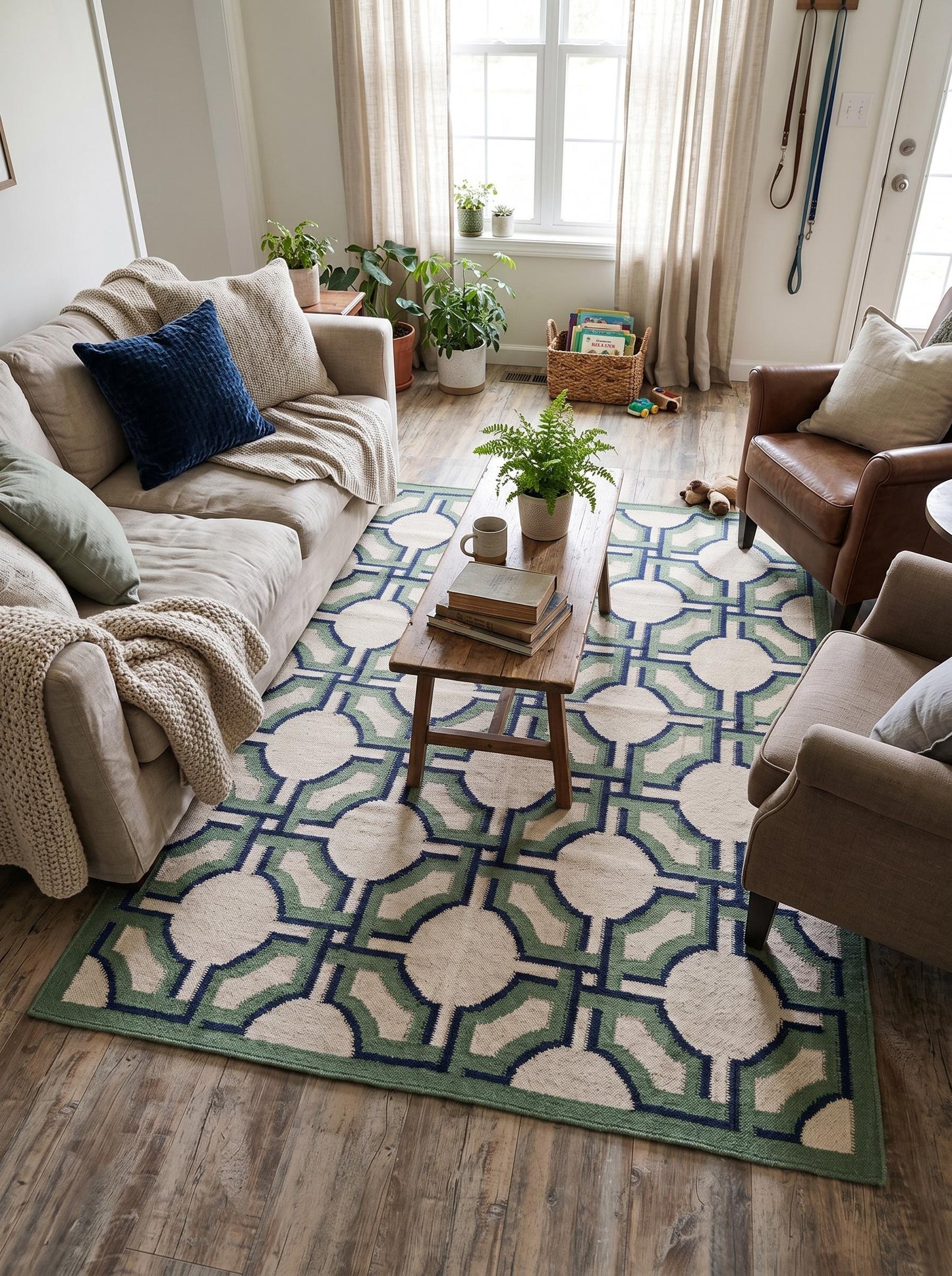 Sage Imperial Trellis andwoven Luxury Geometric Rug