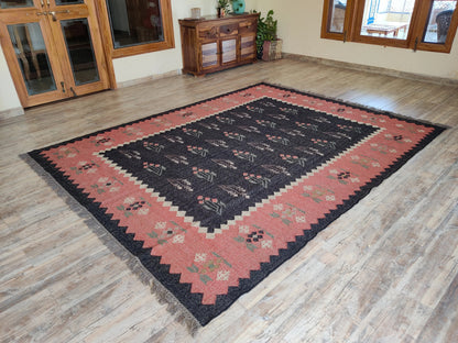 Desert Bloom Heritage Durable Rustic Floor Decor rug
