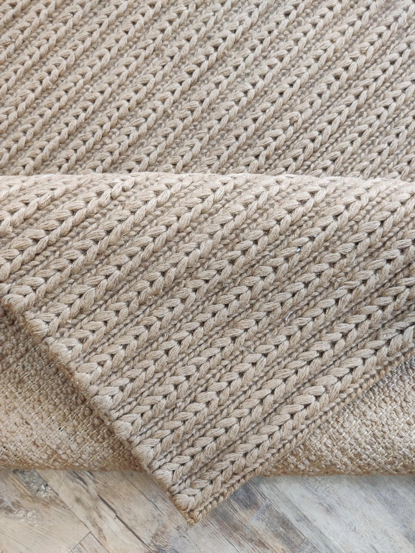 The Earthy Ribbed Natural Jute Soumak Rug