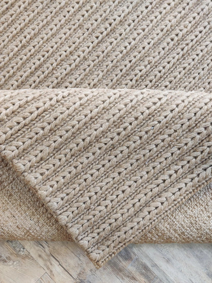 The Earthy Ribbed Natural Jute Soumak Rug